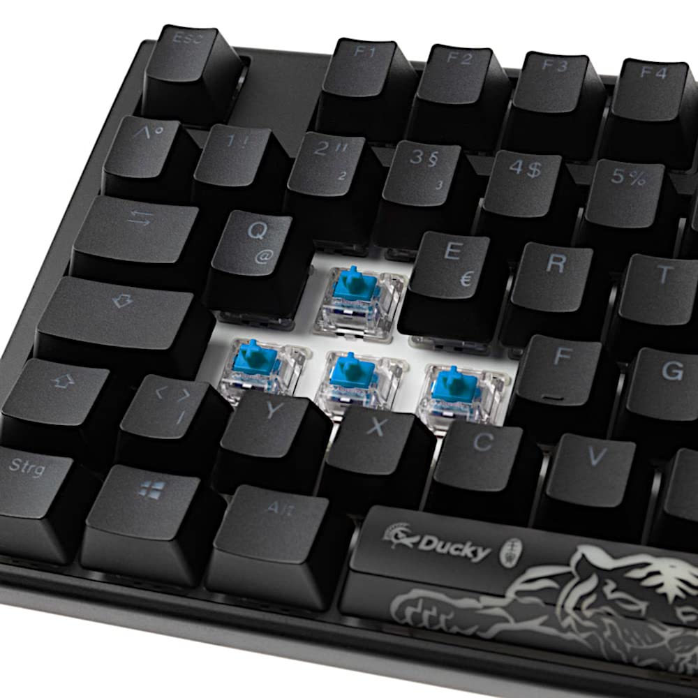 Ducky One 3 Classic Mechanical Keyboard - 80% TKL Compact Gaming Keyboard with Cherry MX Blue Switches - Perfect for Typing, Programming & Esports Gaming