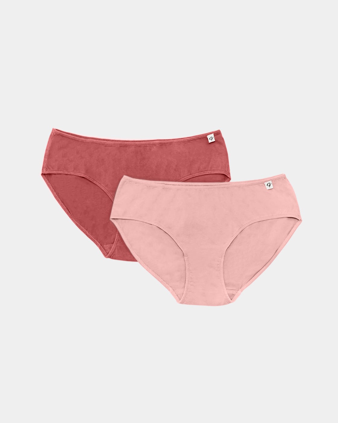 Organic Cotton Women's Everyday Bikini Set - 2 Pack, Natural Plant-Dyed Comfortable Underwear for Yoga, Beach & Daily Wear