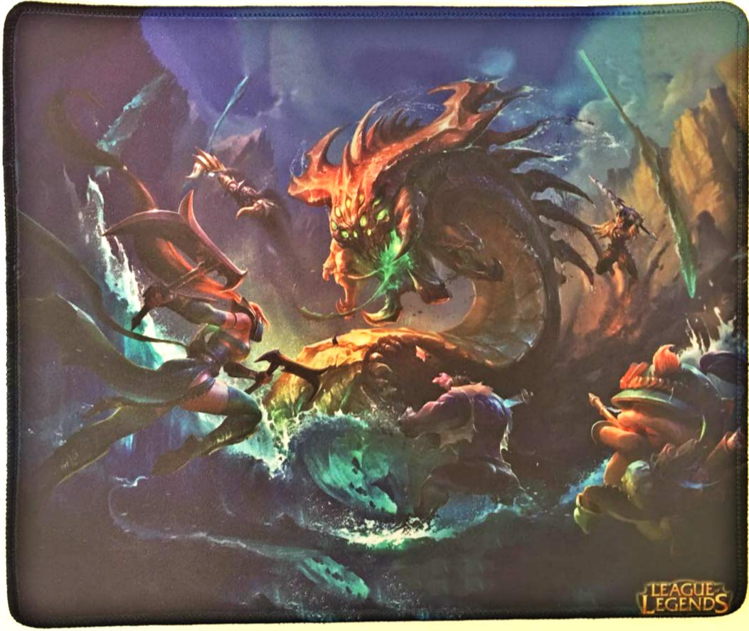 LOL Nashor Gaming Mouse Pad 12x10 Inches - Non-Slip Computer Desk Mat for PC & Laptop - Perfect Gaming Gift for Boys & Gamers (Ideal for Esports, Office Work & Home Gaming Setup)