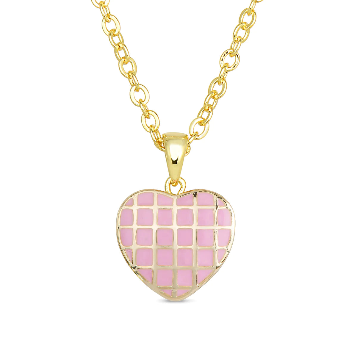 Lily Nily Lattice Heart Necklace for Women - Dainty Gold/Silver Heart Pendant Jewelry - Perfect for Valentine's Day, Anniversary & Romantic Date Night Gifts