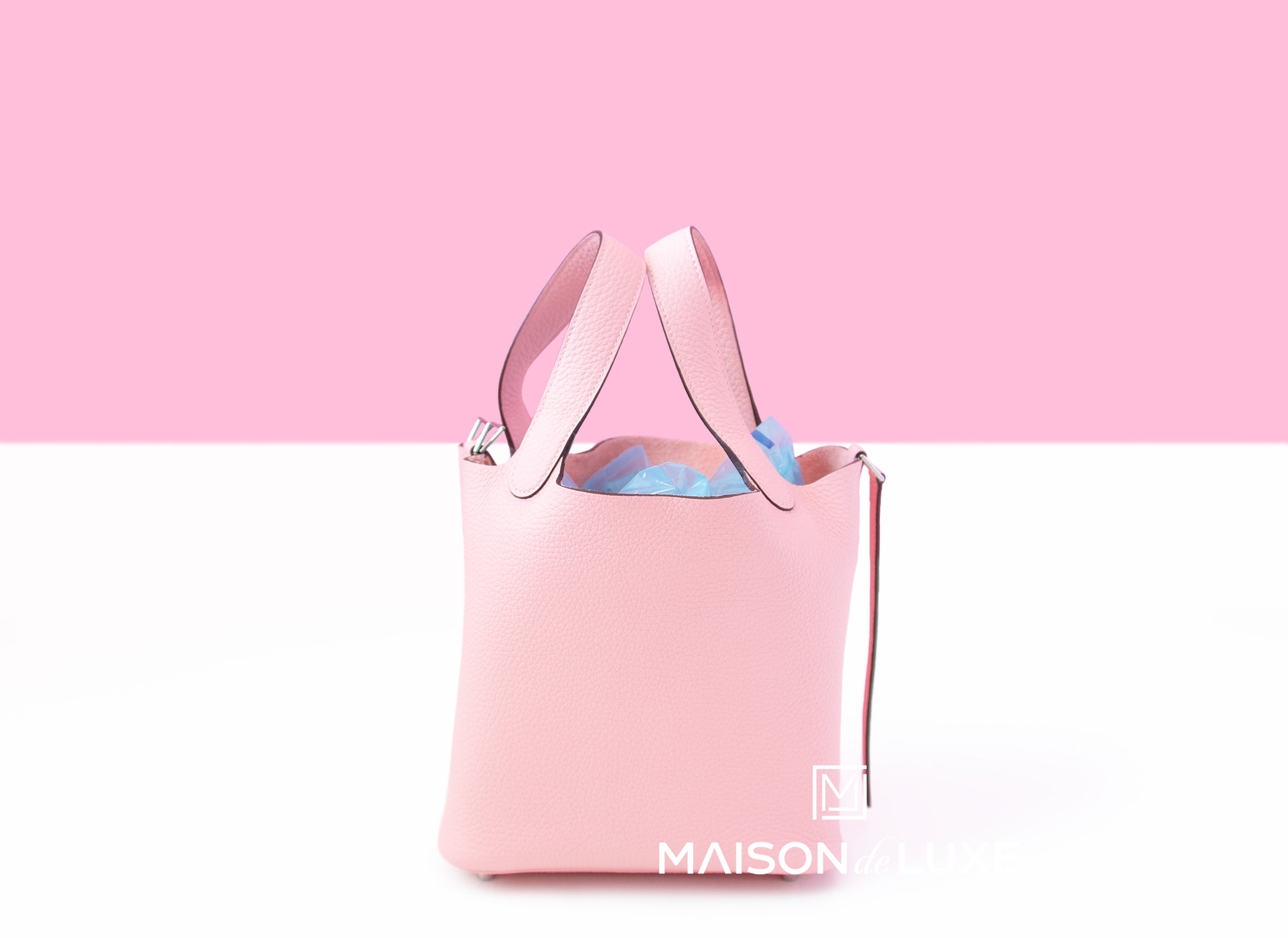 Authentic Hermes Picotin Lock 18 Bag in Rose Sakura with Palladium Hardware - Perfect for Everyday Use, Work & Special Occasions