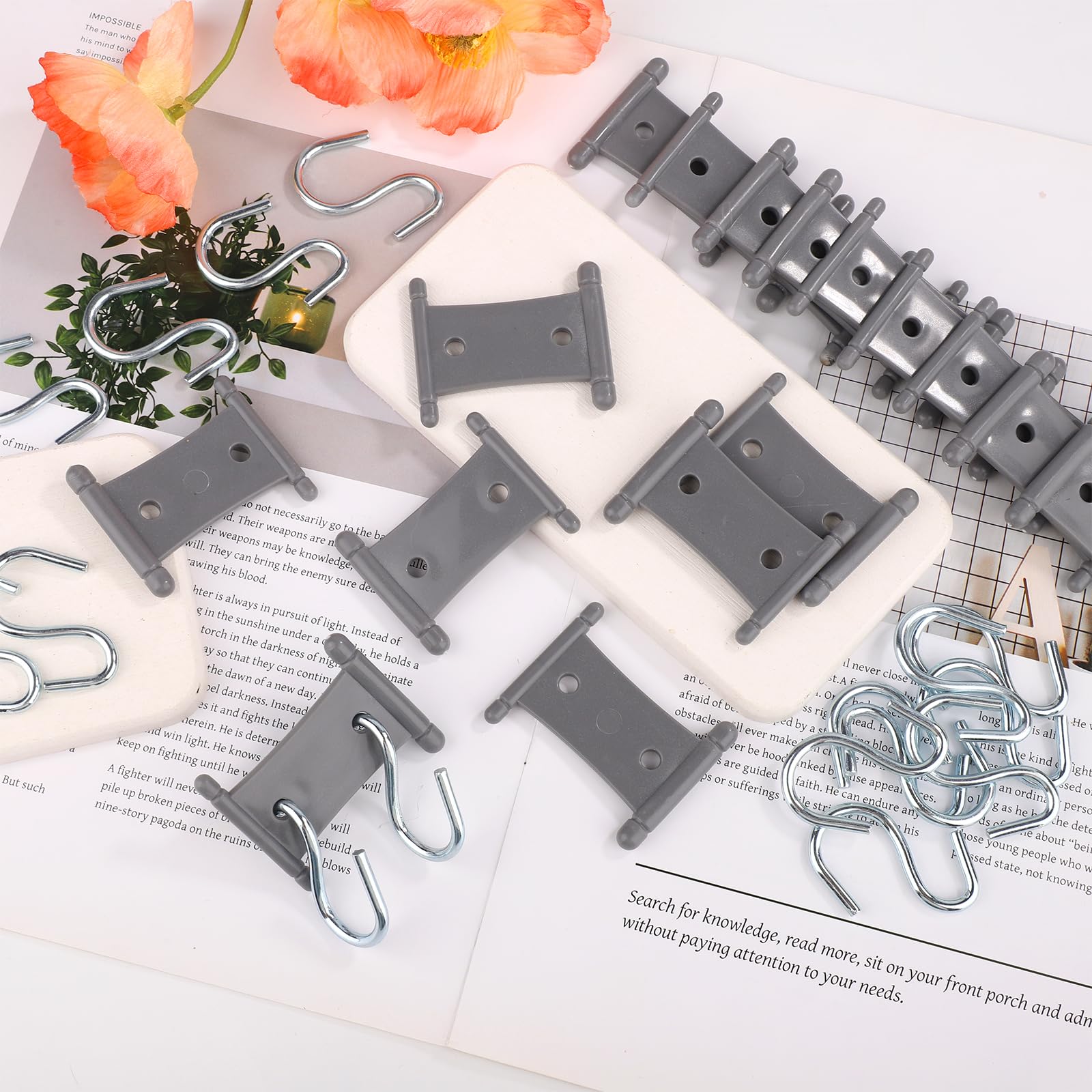 16pcs RV Awning Light Hooks - Heavy Duty Plastic & Metal Hangers for RV, Camper, Tent & Canopy Lights | Perfect for Outdoor Camping, Backyard Parties & Home Decor