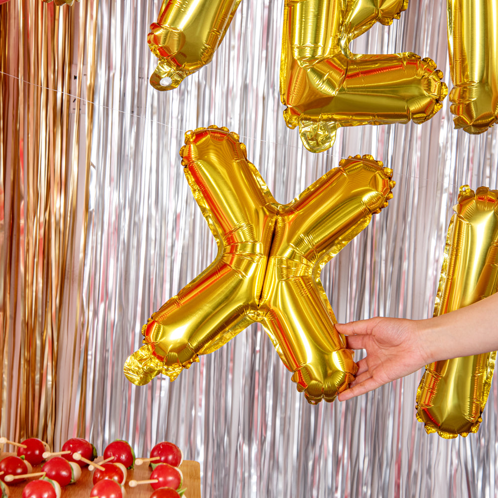 Balloonify Gold Mylar Letter X Balloon - 16 Inch Large Foil Alphabet Balloon for Birthday Party Decorations, Baby Showers & Anniversary Celebrations - 1 Count Box