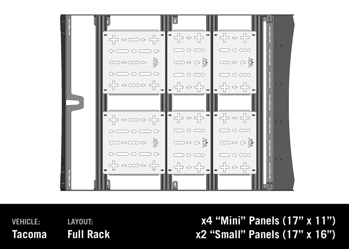 Backwoods Adventure Mods Deck Accessory Panels for DRIFTR Roof Racks - Off-Road Vehicle Storage Solution for Camping & Outdoor Gear