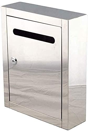 Lockable Wall Mount Mailbox - Modern Decorative Letter Box for Home, Office & Business | Secure Parcel Drop Box for Commercial, Rural & Residential Use | Durable Outdoor Mailbox with Key Lock for Packages & Letters