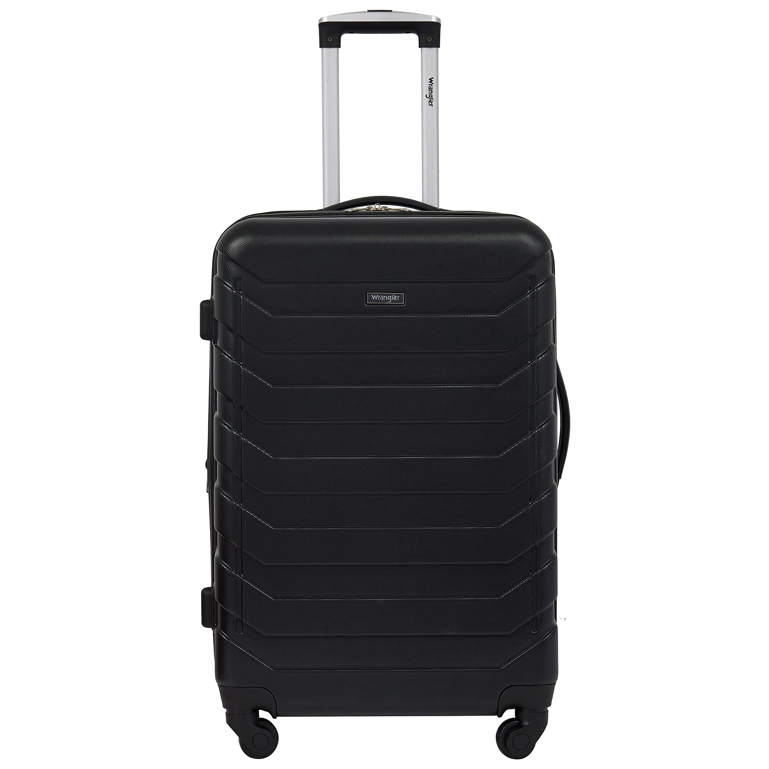 Wrangler Miami 5-Piece Black Luggage & Packing Cubes Set - Perfect for Travel Organization, Suitcase Compartment Dividers, Carry-on Packing Accessories