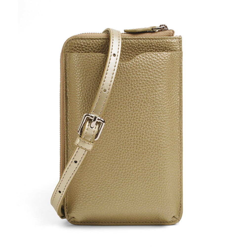 Genuine Leather Crossbody Phone Shoulder Bag for Women & Men - Stylish & Durable Everyday Use for Travel, Work, and Shopping