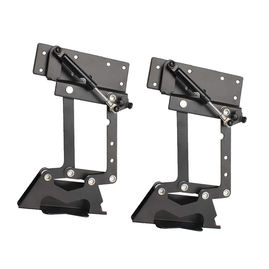 Cabinet Hinges - Heavy Duty Lift Up Coffee Table Mechanism Hardware with Pneumatic Spring Hinge for Smooth Opening | Perfect for DIY Furniture, Kitchen Cabinets, and Home Office Desks