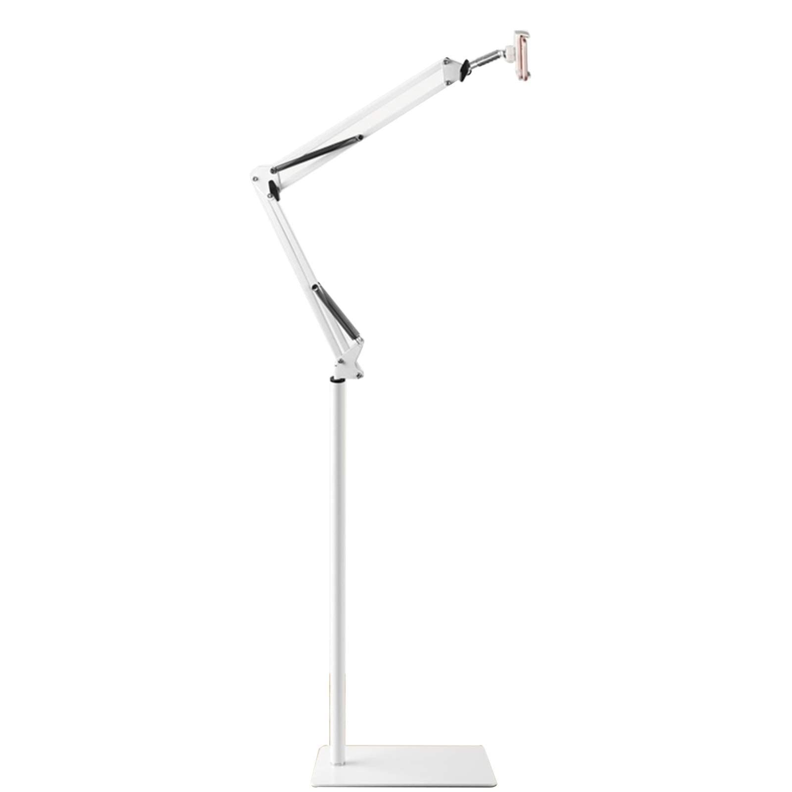 360° Rotating Adjustable Tablet Floor Stand with Gooseneck Arm - Universal Holder for 4-11 Inch Tablets, Phones, E-Readers & Gaming Devices - Perfect for Home, Office & Bedroom Use