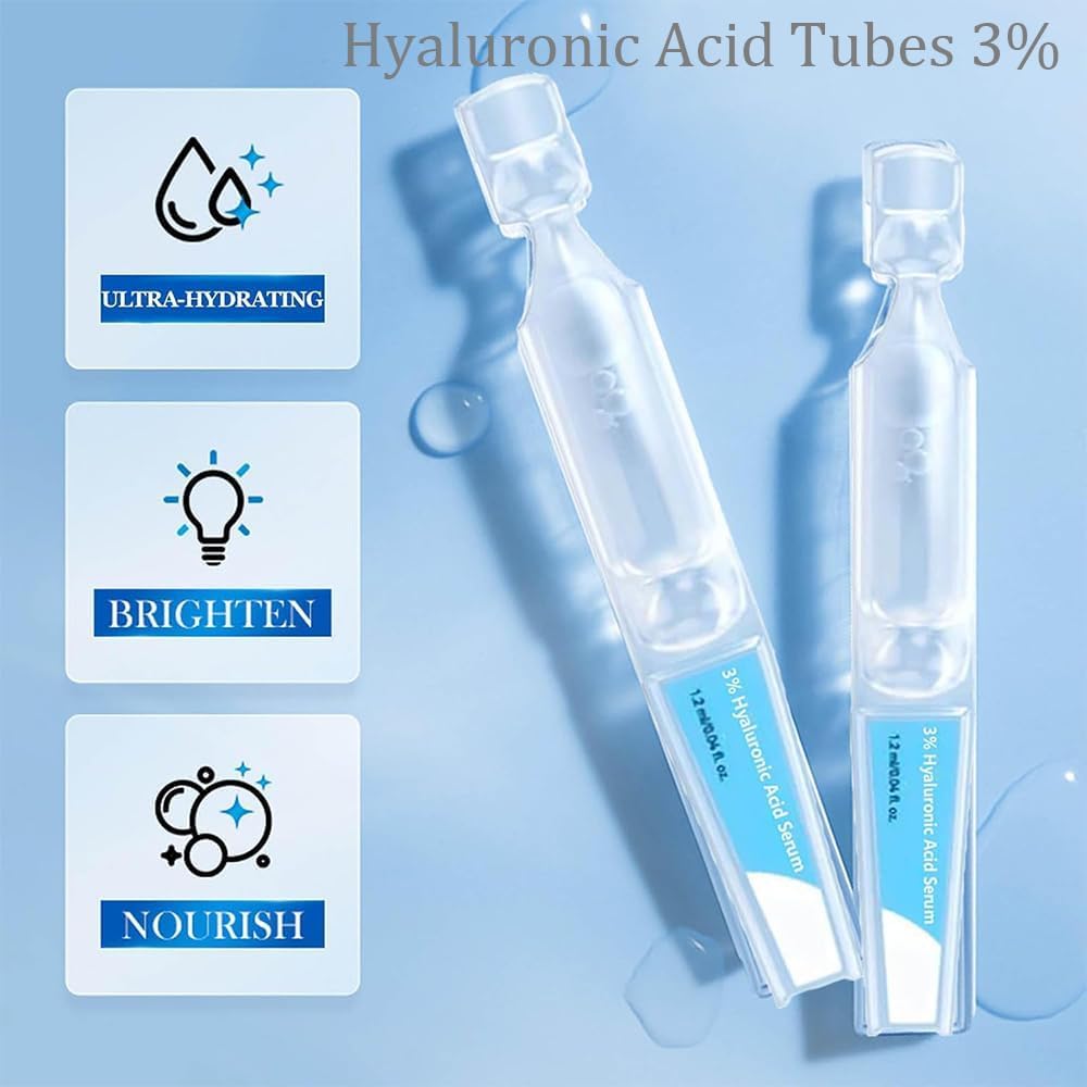 Best Hyaluronic Acid Serum for Face - 3% Ultra Hydrating Anti-Aging Facial Serum with Vitamin C - Deep Moisturizing Skin Care for Dry Skin - Perfect for Night Routine & Daily Hydration Boost