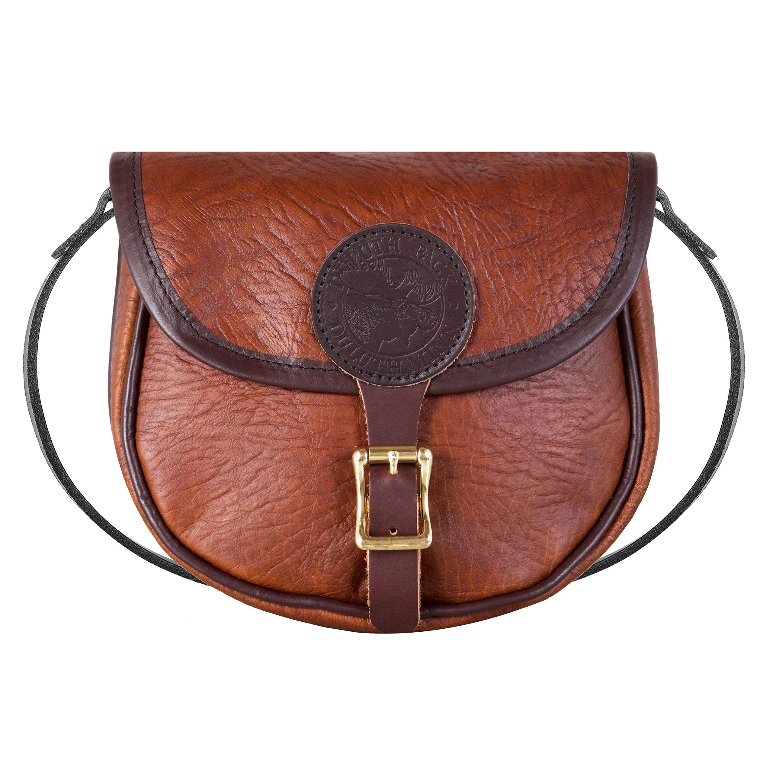 Duluth Bison Leather Small Shell Purse - Handmade Genuine Leather Crossbody Bag for Women - Perfect for Everyday Use, Travel & Special Occasions