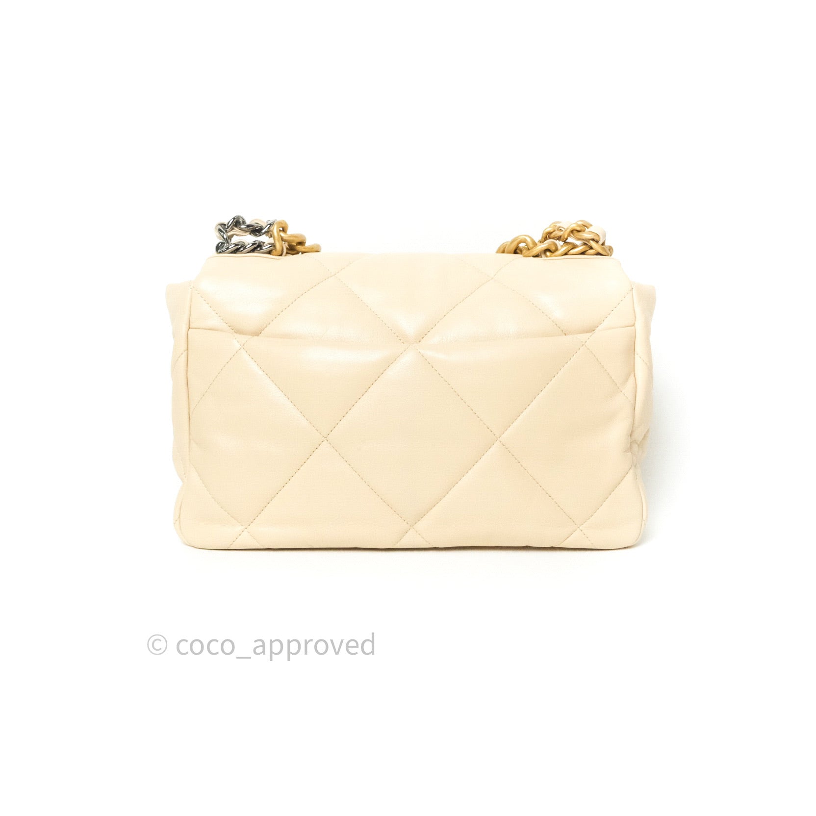 Chanel 19 Medium Flap Bag in Beige Goatskin Leather with Mixed Hardware - Luxury Handbag for Women, Perfect for Work, Date Night & Special Occasions