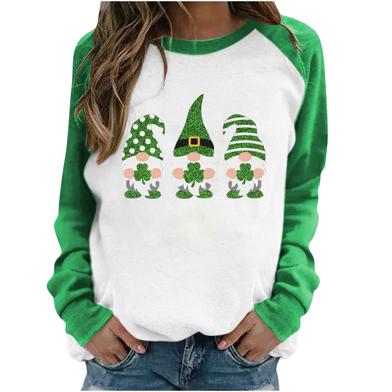 Funny St. Patrick's Day Shirt for Women - Long Sleeve Sexy Hoodie & Plus Size Apparel | Perfect for St. Paddy's Day Parties, Pub Crawls & Irish-Themed Events