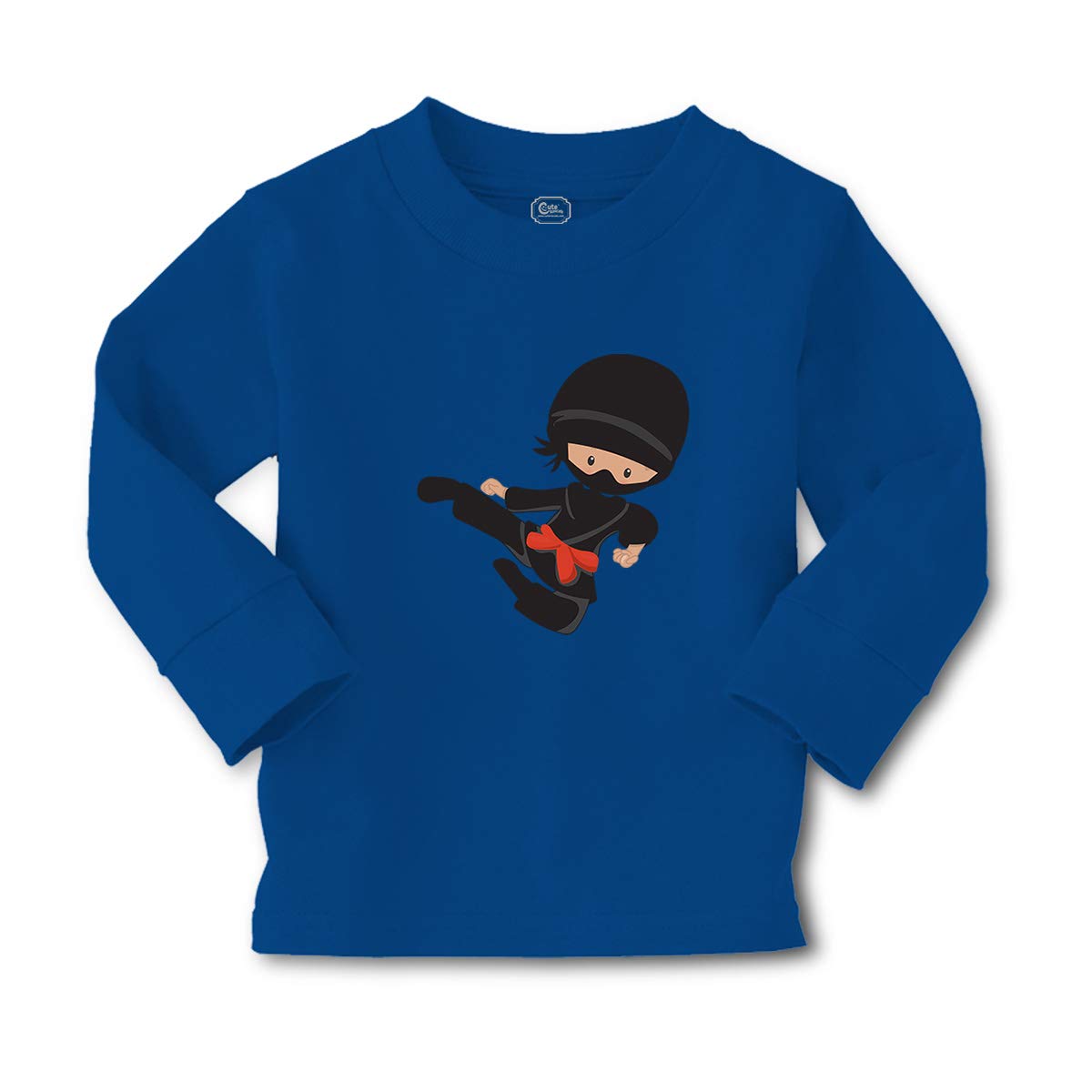 Kids Long Sleeve Cotton T-Shirt - Ninja Style for Boys & Girls | Soft & Comfortable for School, Play & Everyday Wear