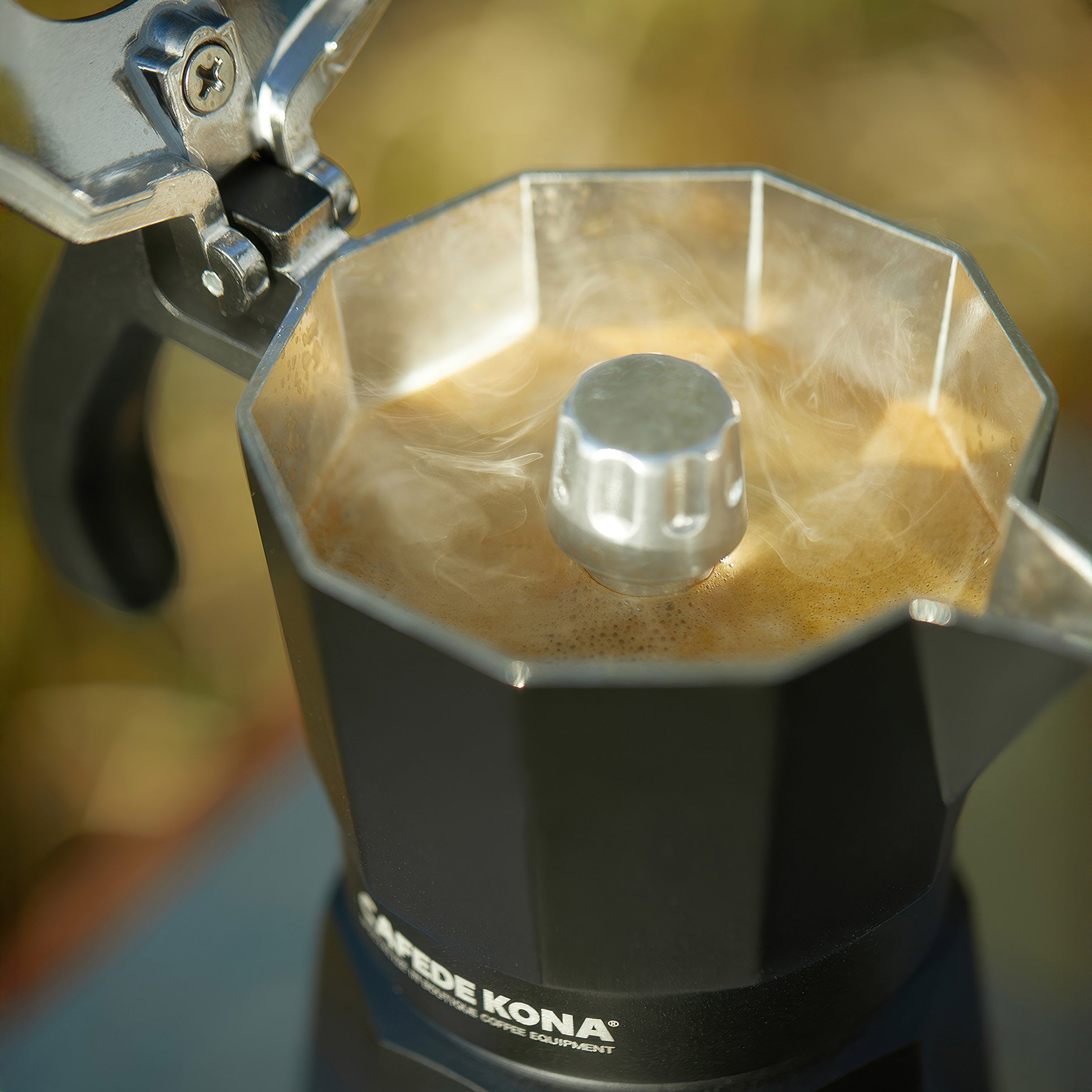 Portable Travel Coffee Kit with Moka Pot & Manual Grinder - Compact Espresso Maker Set for Camping, Hiking & Outdoor Adventures