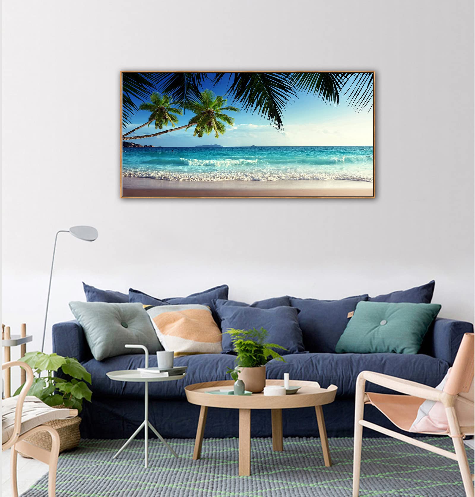 Framed Beach Canvas Wall Art - 24