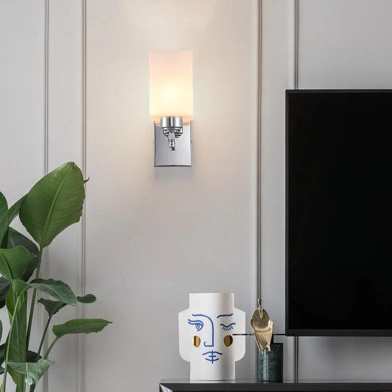 Single Wall Light White - Modern LED Sconce for Living Room, Bedroom & Hallway Lighting | Dimmable Indoor Wall Lamp for Home Decor