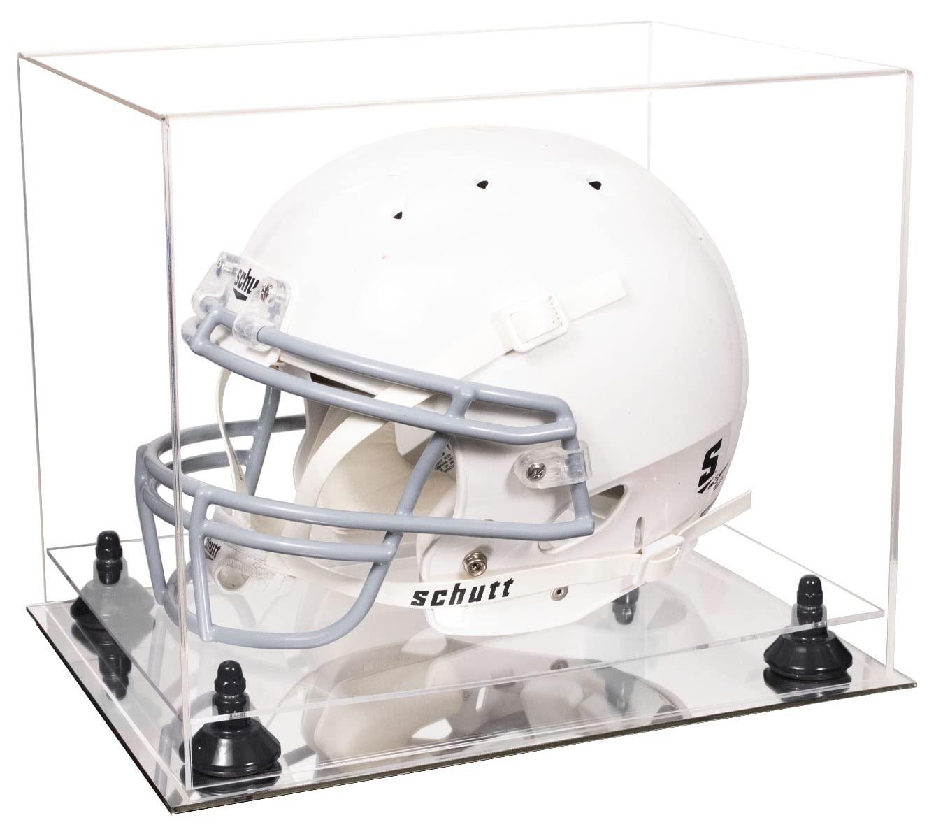 Premium Acrylic Full-Size Football Helmet Display Case - Shatterproof & UV Protected for Collectible Showcase - Perfect for Home, Office, or Sports Memorabilia Display