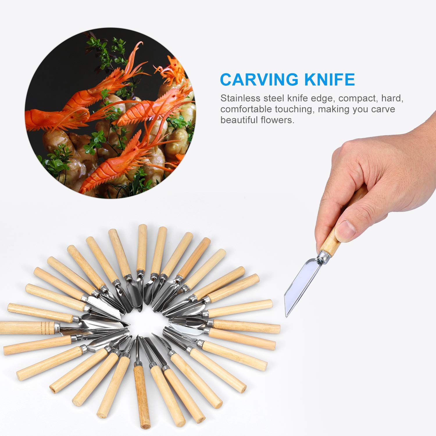 YOUTHINK 80-Piece Culinary Carving Tool Set - Professional Vegetable & Fruit Peeling & Garnishing Kit for Food Art, Cooking, and Decoration | Perfect for Home Chefs, Restaurants, and Party Plating