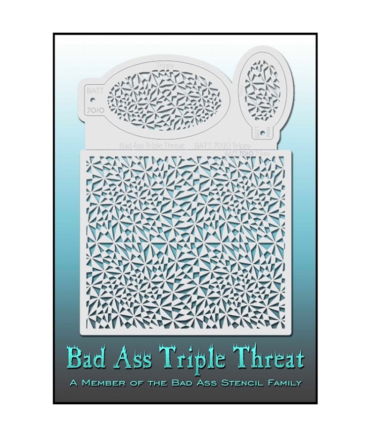 Bad Ass Triple Threat Stencils™ - Premium Reusable DIY Craft Stencils for Painting, Woodworking & Home Decor | Perfect for Wall Art, Furniture Makeovers & Creative Projects