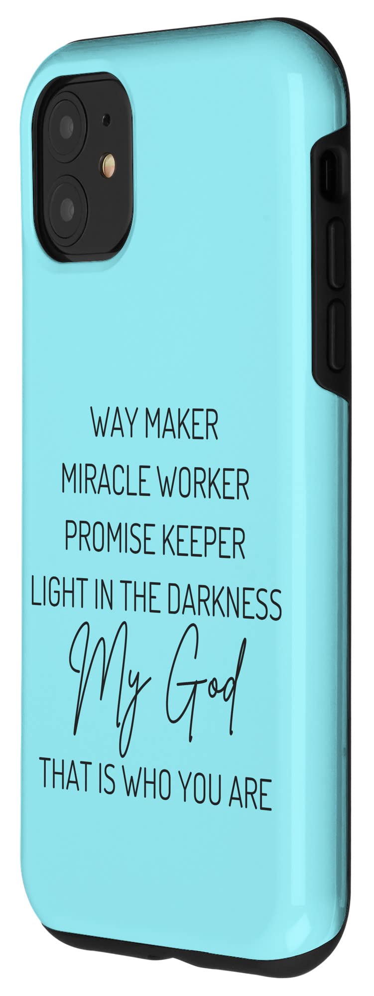 iPhone 11 Christian Miracle Worker Phone Case - Way Maker Promise Keeper Design - Protective Cover for iPhone 11 - Perfect for Church, Worship & Daily Faith Inspiration