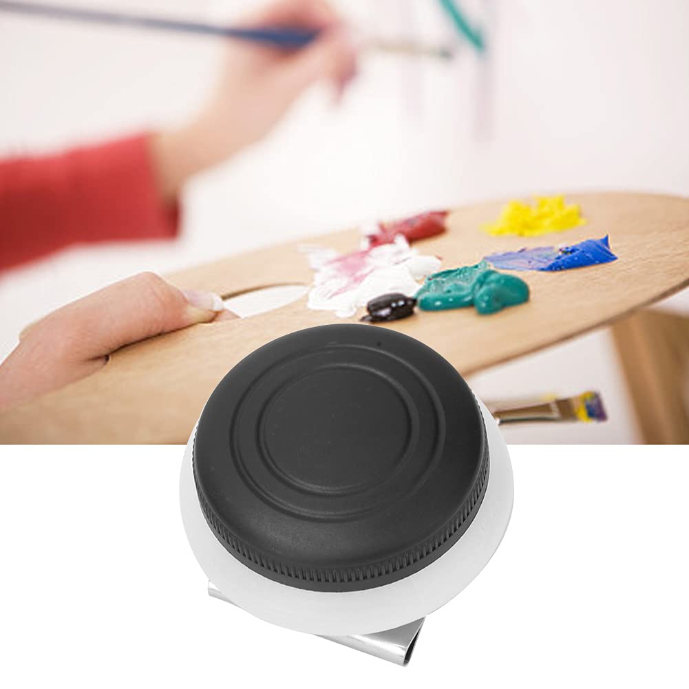 Premium Stainless Steel Oil Painting Palette Cup with Lid - Double Dipper for Acrylic & Oil Paint - Artist Paint Mixing Container for Studio & Outdoor Painting