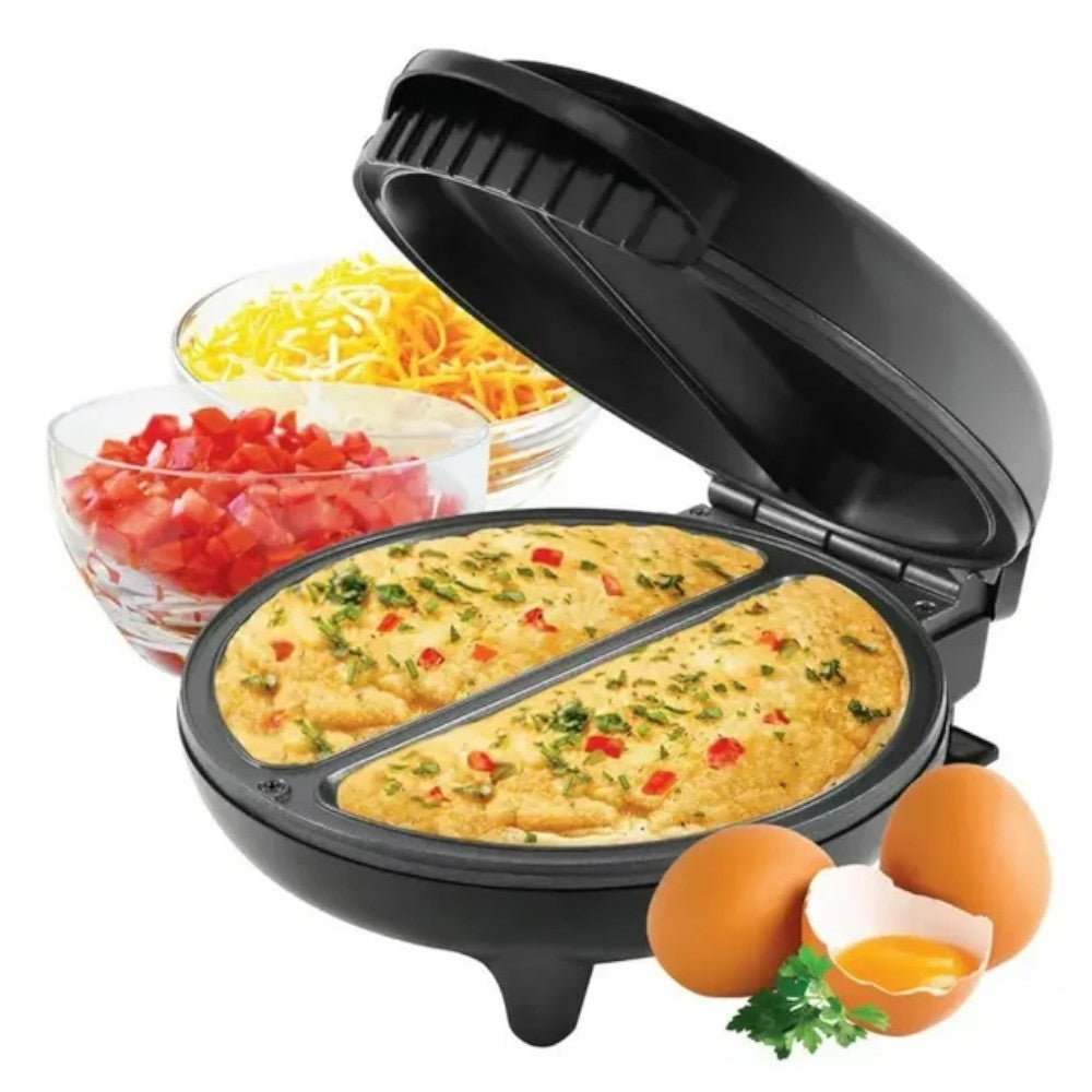 Non-Stick Omelet & Frittata Maker - HAUZ AOM8021 Electric Egg Cooker for Perfect Breakfast, Quick Meals & Healthy Cooking - Ideal for Home, Kitchen & Camping Use