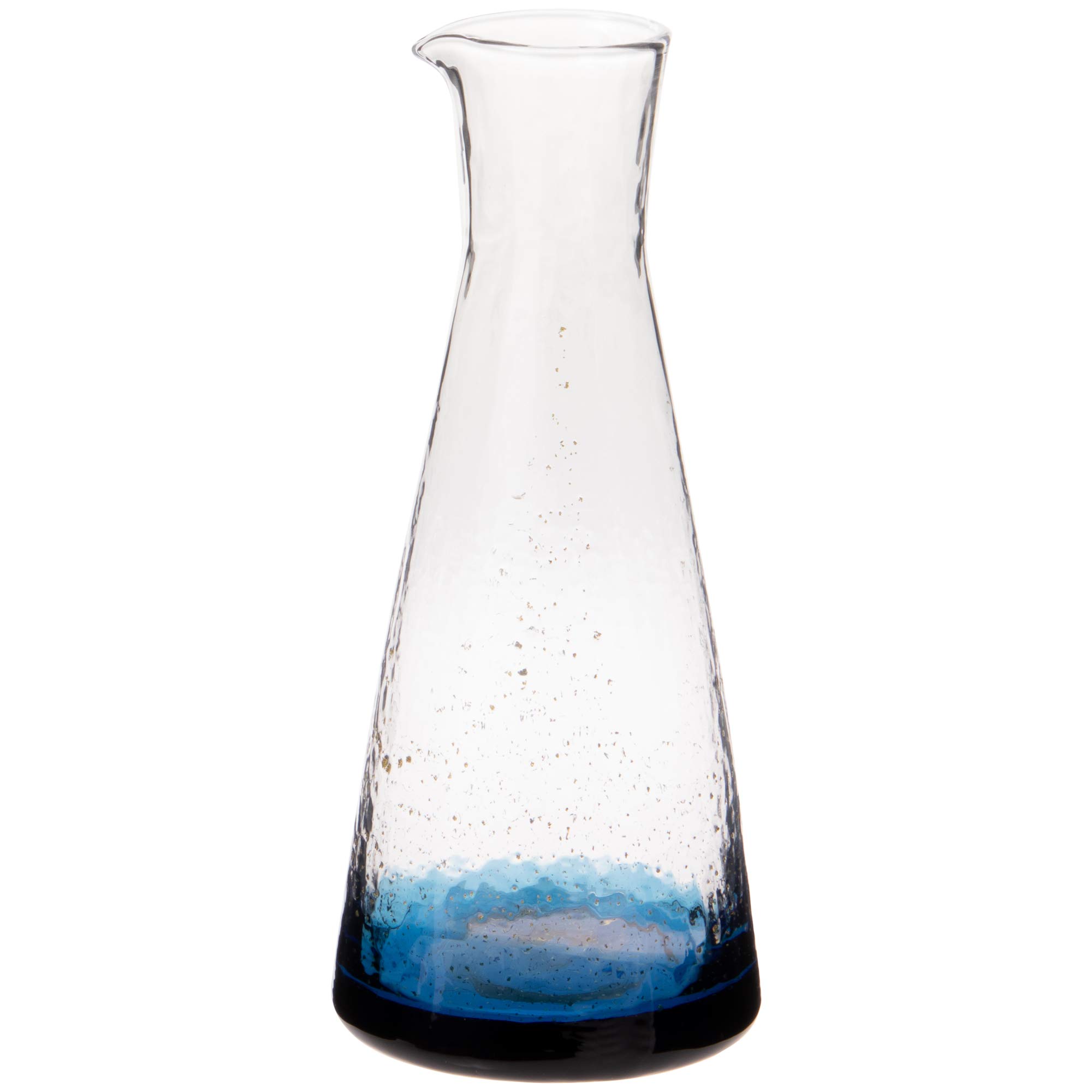 Premium Edo Glass Yachiyo Kiln Tokuri Sake Bottle - 10.1 fl oz (300ml) Handcrafted Blue Japanese Ceramic Sake Set for Traditional Dining & Gift Giving