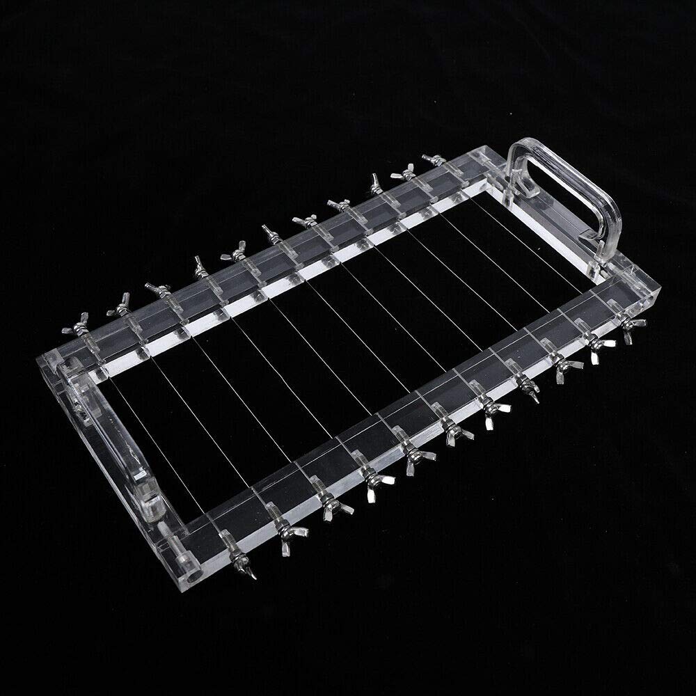 Premium Stainless Steel Wire Soap Cutter - Acrylic Handmade Soap Loaf Cutting Tool with Transparent Mold for DIY Soap Making | Perfect for Crafting, Gifts & Home Use