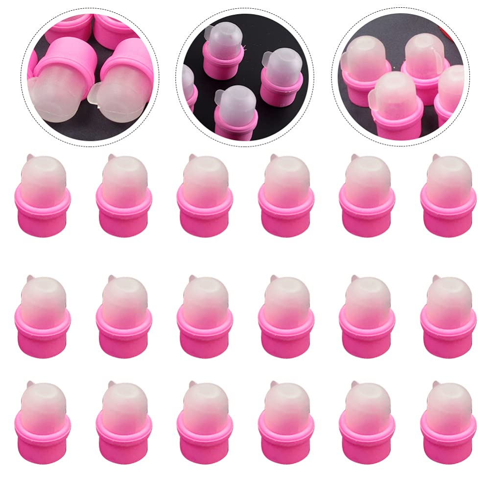 Beaupretty 20pcs Gel Nail Polish Remover Soaker Caps - Reusable Nail Art Removal Tools for Easy At-Home Manicures | Perfect for DIY Nail Care & Salon Professionals