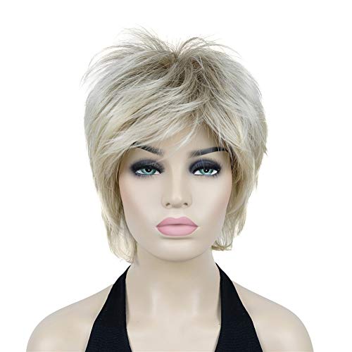 Stylish Short Layered Shaggy Synthetic Wig with Bangs for Women - Perfect for Cosplay, Halloween & Daily Fashion Looks