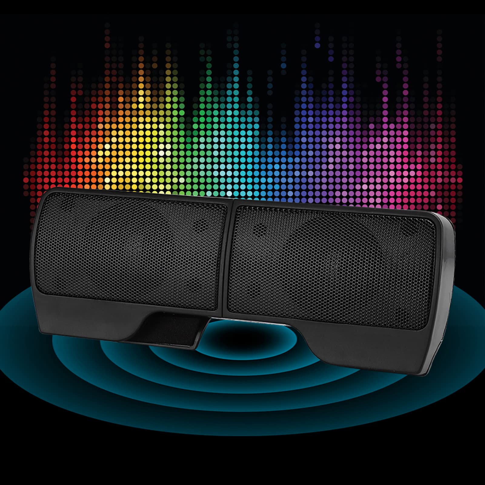 BROLEO Portable Laptop Soundbar - Mini Speaker with Volume Adjustment, Clip-On Desktop PC Accessories for Enhanced Audio in Home Office, Gaming, and Online Meetings