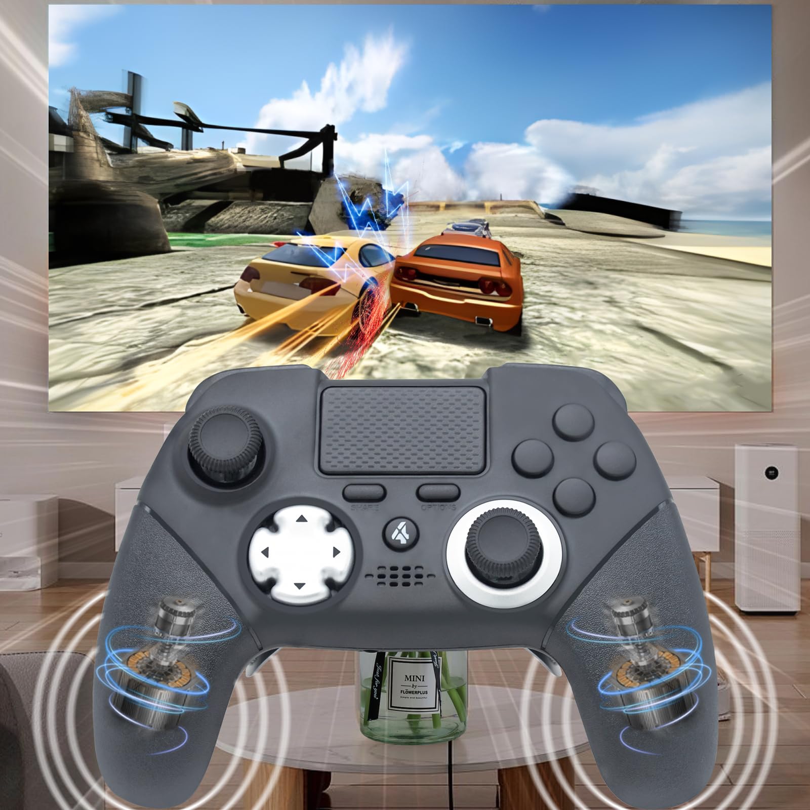 Eagolloar Wireless PS4 Controller with Back Paddles & Programming - for Gaming & Esports