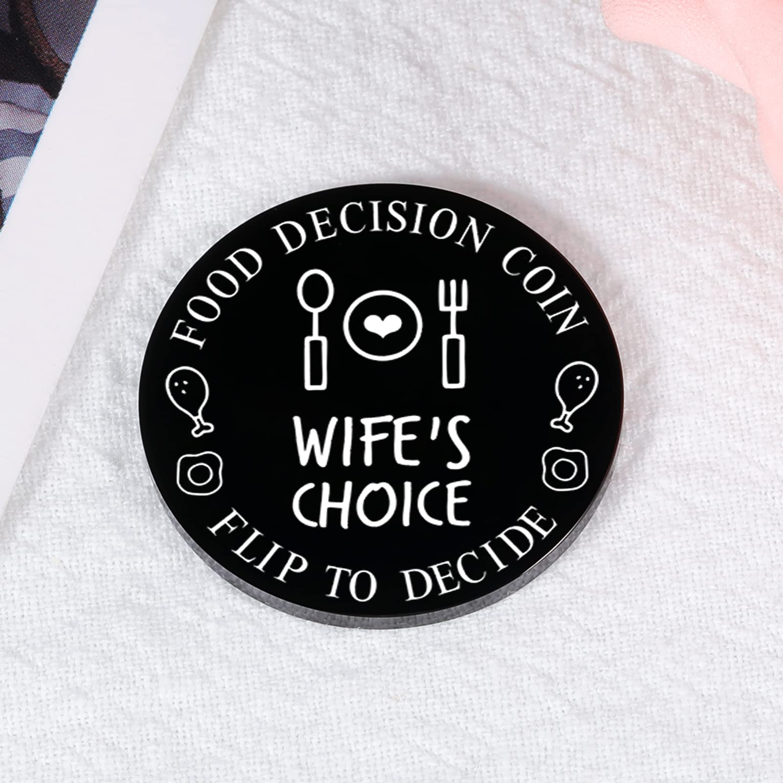 Funny Decision Coin for Couples - Yes No Flip Coin for Him Her - Perfect Anniversary, Wedding & Birthday Gift for Husband Wife - Unique Valentine's Day Present for Newlyweds - Great for Date Nights, Game Challenges & Romantic Surprises