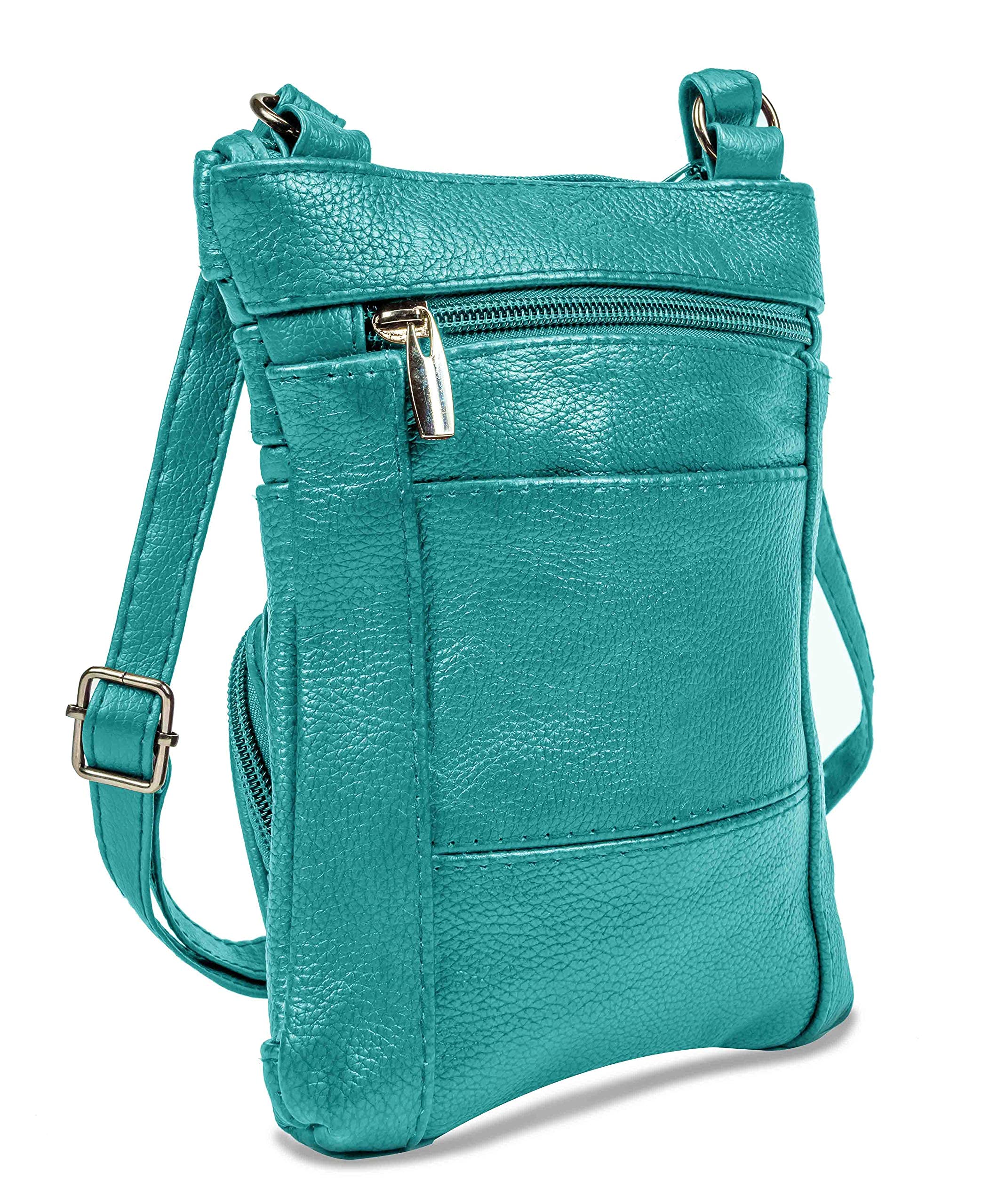 Krediz Genuine Leather Crossbody Bag for Women - Adjustable Strap, Multiple Pockets, Soft & Durable - Perfect for Everyday Use, Travel, Shopping & Work Commute