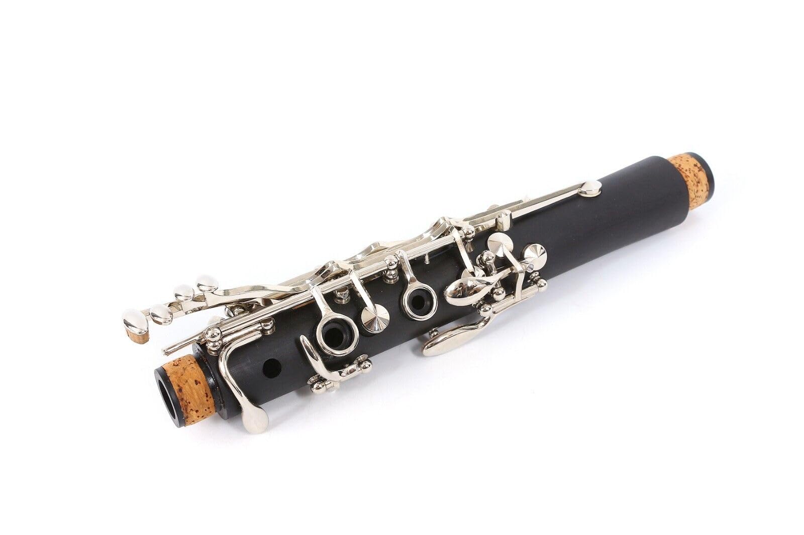 Professional Ebonite Wood Clarinet with Nickel Plated Keys - Includes Barrels, Reeds & Durable Case - Rich Sound Quality for Students, Beginners & Professional Musicians - Perfect for School Bands, Orchestras & Solo Performances