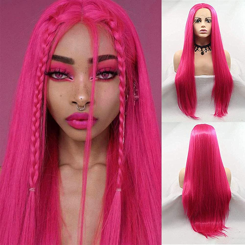 Kalisa Rose Red Lace Front Wigs for Women - 24