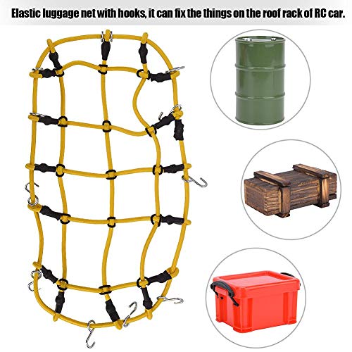 1/10 Scale RC Crawler Car Accessories - Realistic Roof Rack, Luggage Net & Storage Box for Enhanced Simulation | Perfect for Off-Road Adventures & RC Car Customization