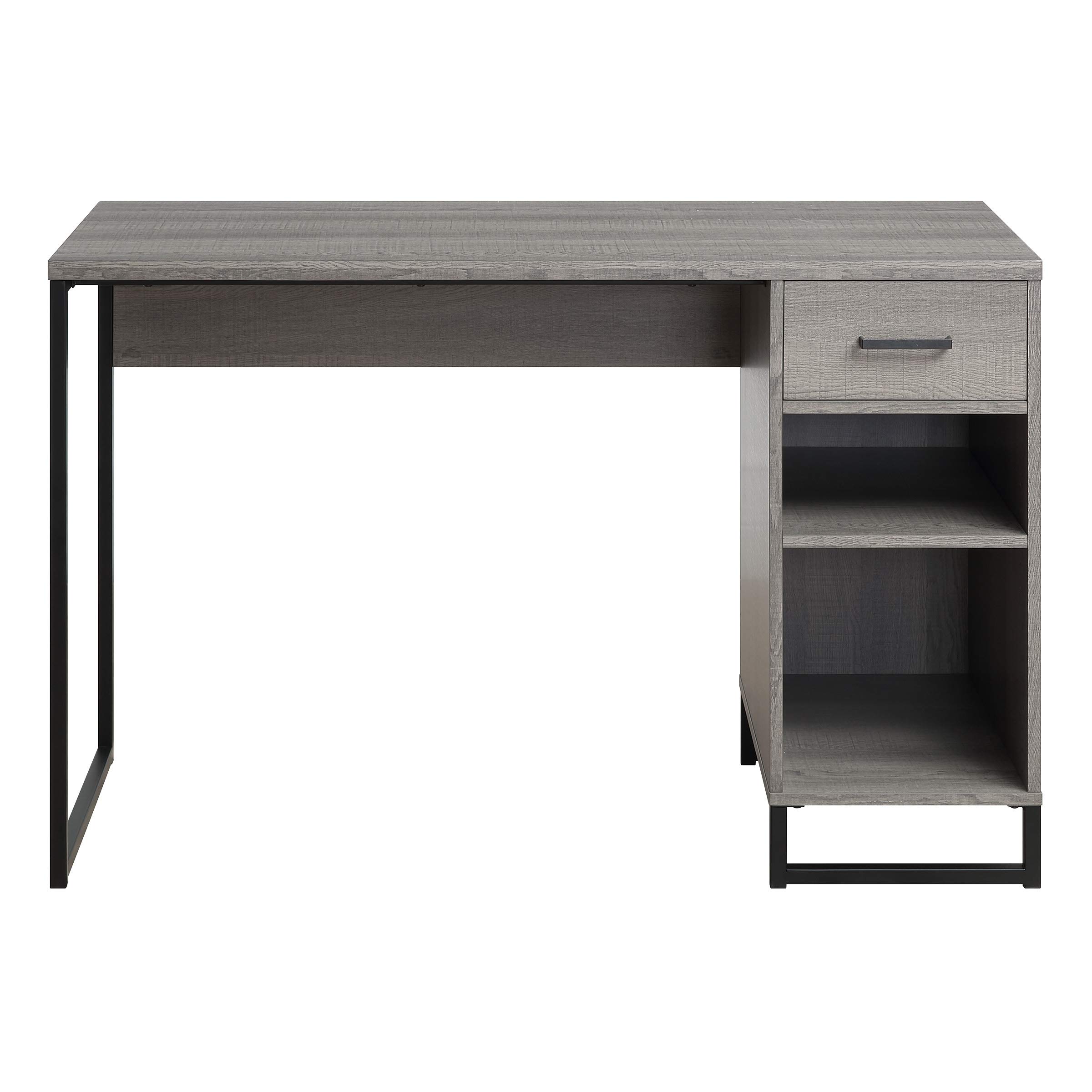 American Farmhouse Oak Wood Desk HGN783-FK - Rustic Home Office Furniture for Study, Work & Writing | Durable Wooden Computer Desk with Vintage Charm