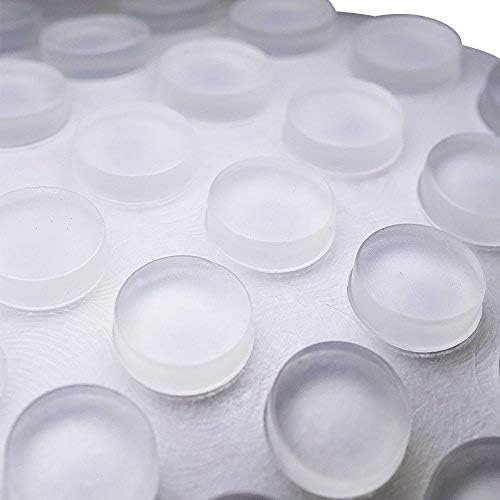 100-Pack Clear Round Self-Adhesive Rubber Bumpers, 3/8 Inch Non-Slip Silicone Pads for Kitchen Cabinets, Drawers, Doors & Furniture - Protect Surfaces from Scratches & Reduce Noise