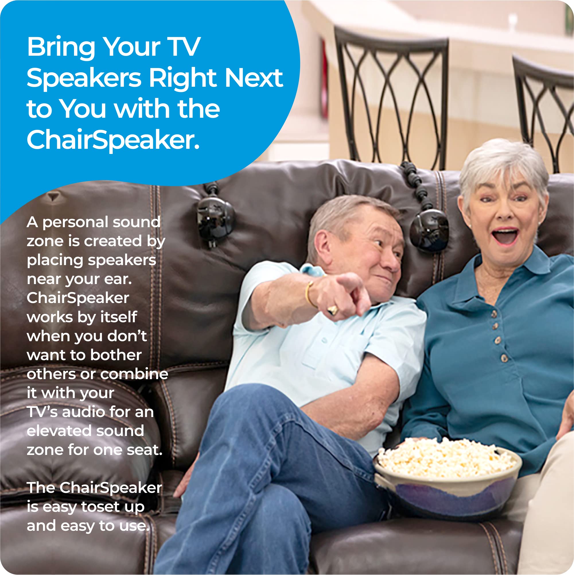 CS3 Wireless TV Speakers for Hearing Impaired - Voice Enhancing Headphones with Near-Ear Clarity | Compatible with Most Smart TVs & Streaming Devices (Netflix, Hulu) | Perfect for Elderly & Home Theater Use