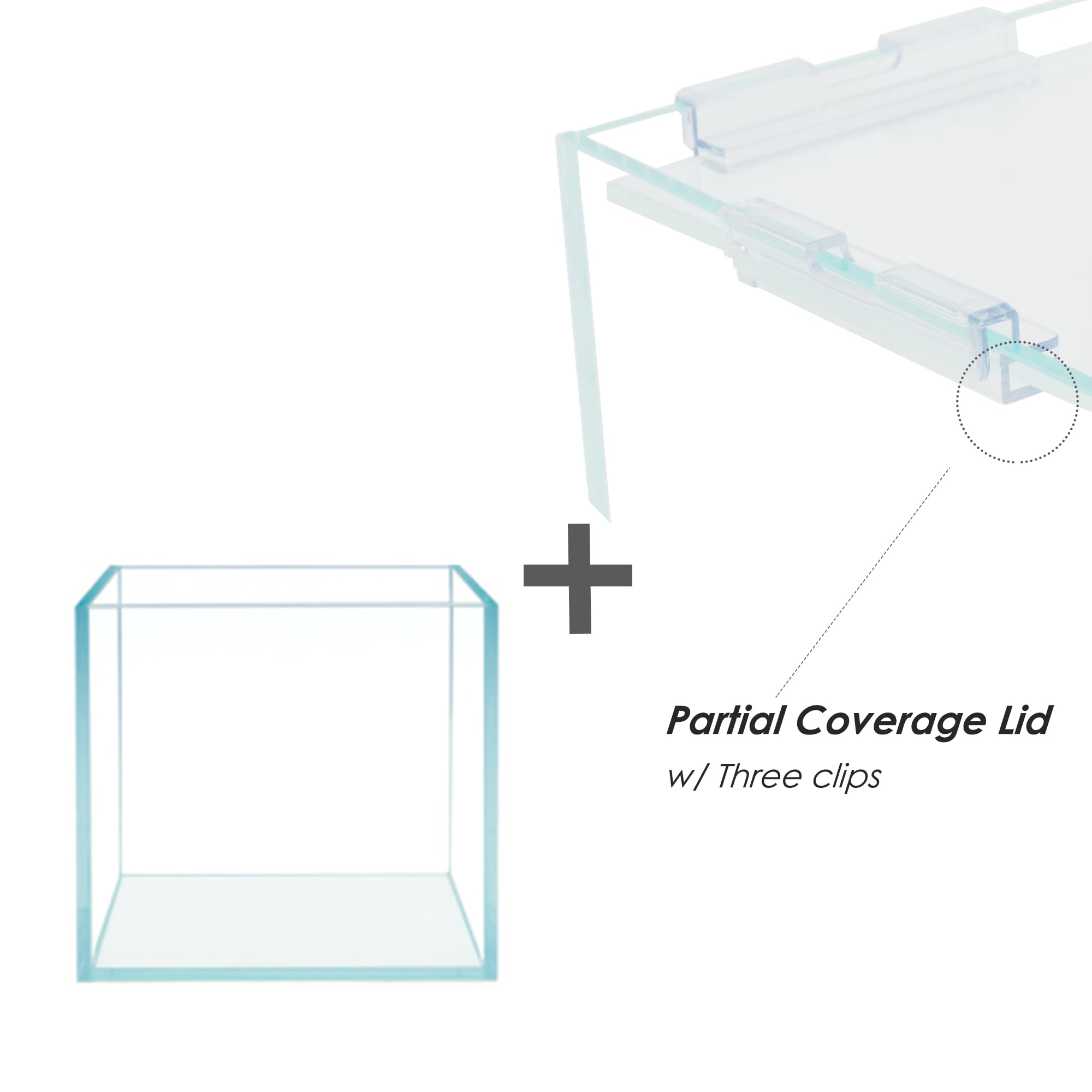 Premium Cube Rimless Frameless Ultra Clear Glass Aquarium - 5mm Low Iron Glass with White Leveling Mat & Optional Lids - Modern Fish Tank for Home/Office Decoration & Aquatic Displays