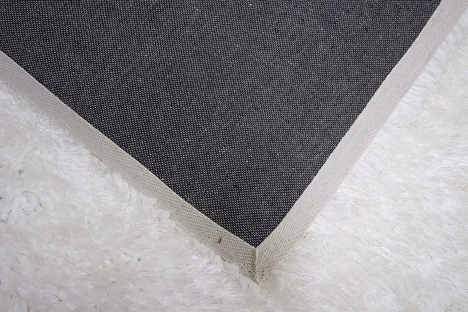 5x7 Feet Shaggy Plush Area Rug - Ultra Soft Furry Polyester Carpet for Living Room, Bedroom - Modern White Shag Rug for Cozy Home Decor