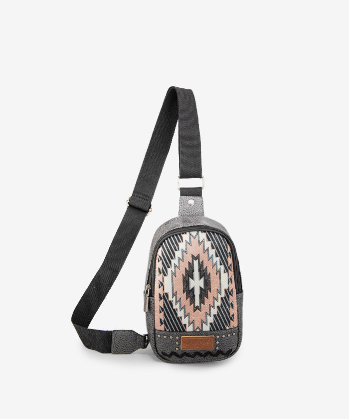 Montana West Aztec Printed Sling Bag for Women - Crossbody Purse with Adjustable Strap, Fashionable Boho Shoulder Bag - Perfect for Travel, Shopping & Everyday Use