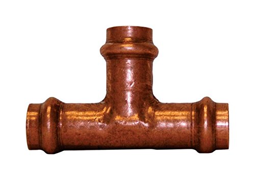 ApolloXPRESS 1/2 Inch Press Tee - Brass Plumbing Fitting for PEX, Copper & CPVC Pipes - Perfect for Water Supply Lines, HVAC Systems & DIY Plumbing Projects