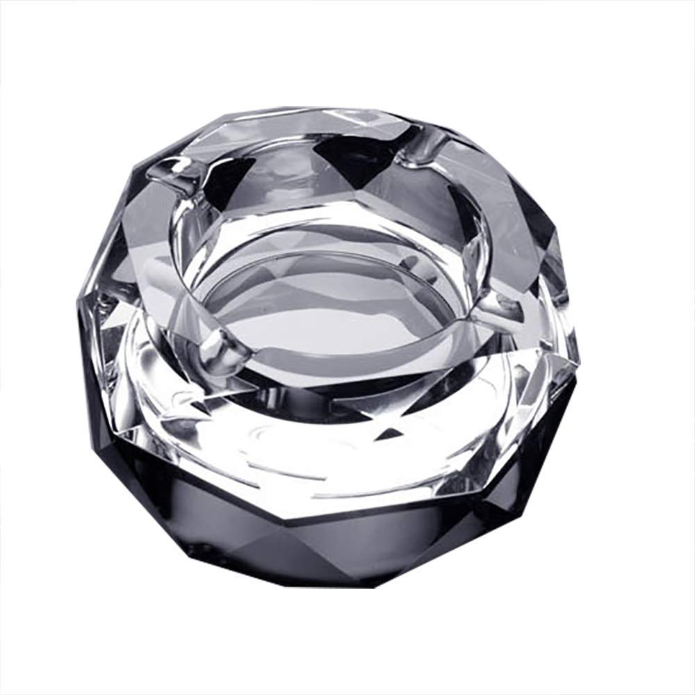 Premium Crystal Glass Cigar Ashtray - Modern Stylish & Multifunctional for Cigars - Perfect for Bedroom, Living Room, Office, Club, Hotel Decor - Elegant Gift for Men - Large European Design with Creative Personality - Ideal for Smoking Lounges, Man Caves & Luxury Spaces