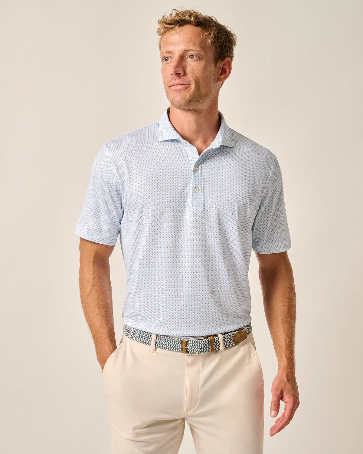 Johnnie-O Men's Short Sleeve Performance Polo Shirt for Golf, Tennis & Casual Wear – Moisture Wicking & UV Protection