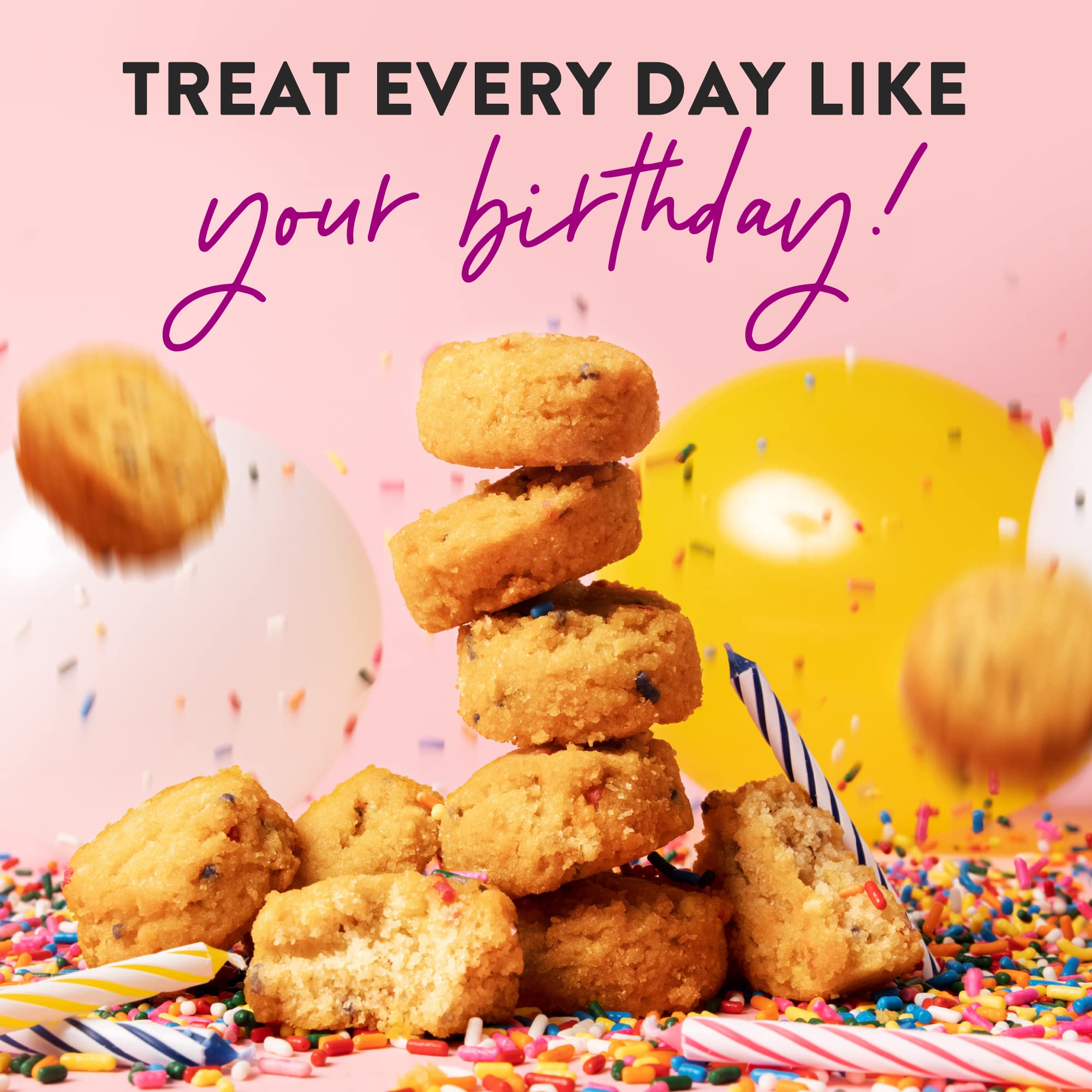 Keto-Friendly Birthday Cake Snacks - Low Carb High Key Treats, 2oz Pack of 6 | Perfect for Ketogenic Diet, Weight Loss & Party Favors