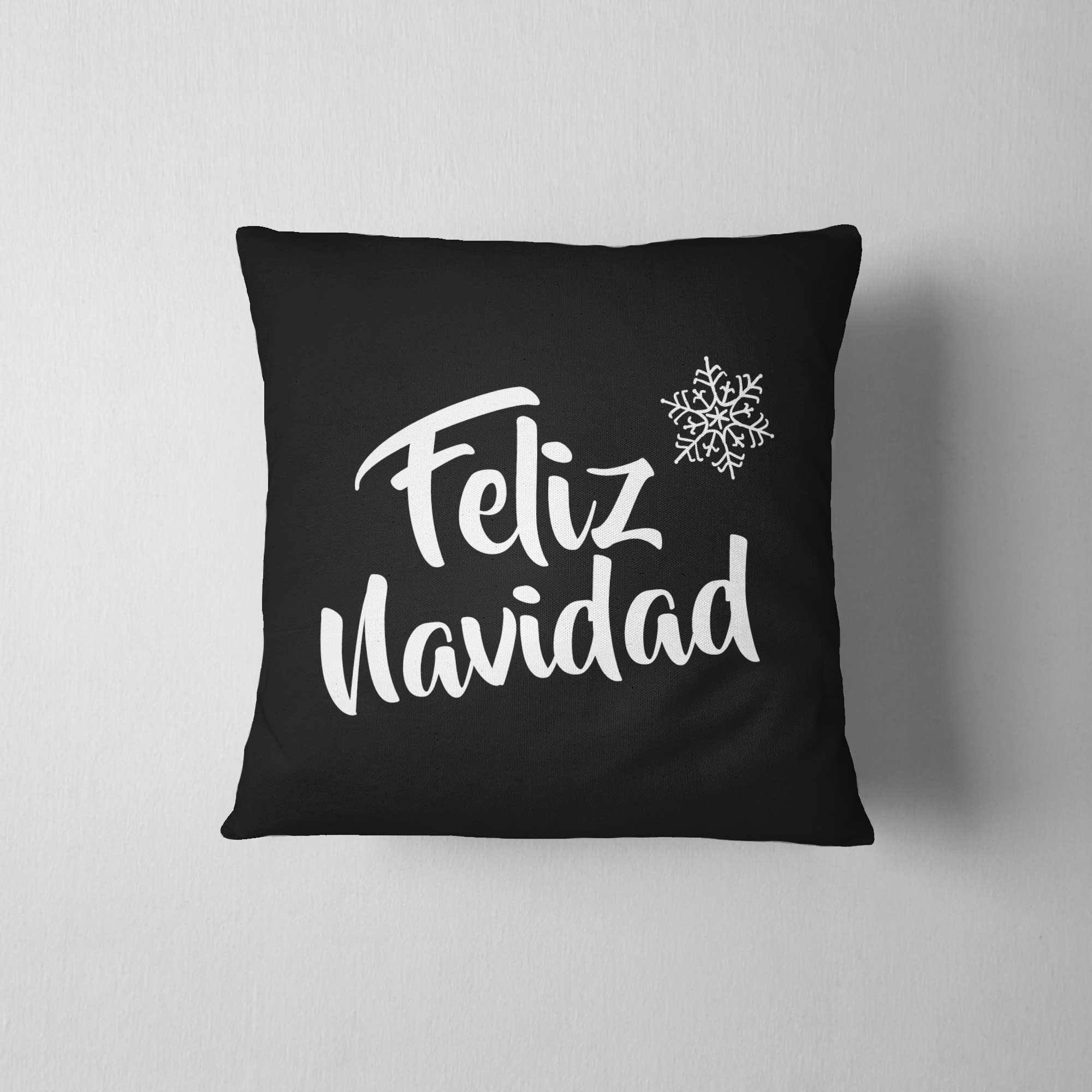 Feliz Navidad Christmas Decorations - Festive Holiday Throw Pillows & Covers for Sofa, Bed, Home Decor - Perfect for Xmas Tree, Fireplace & Party Decor