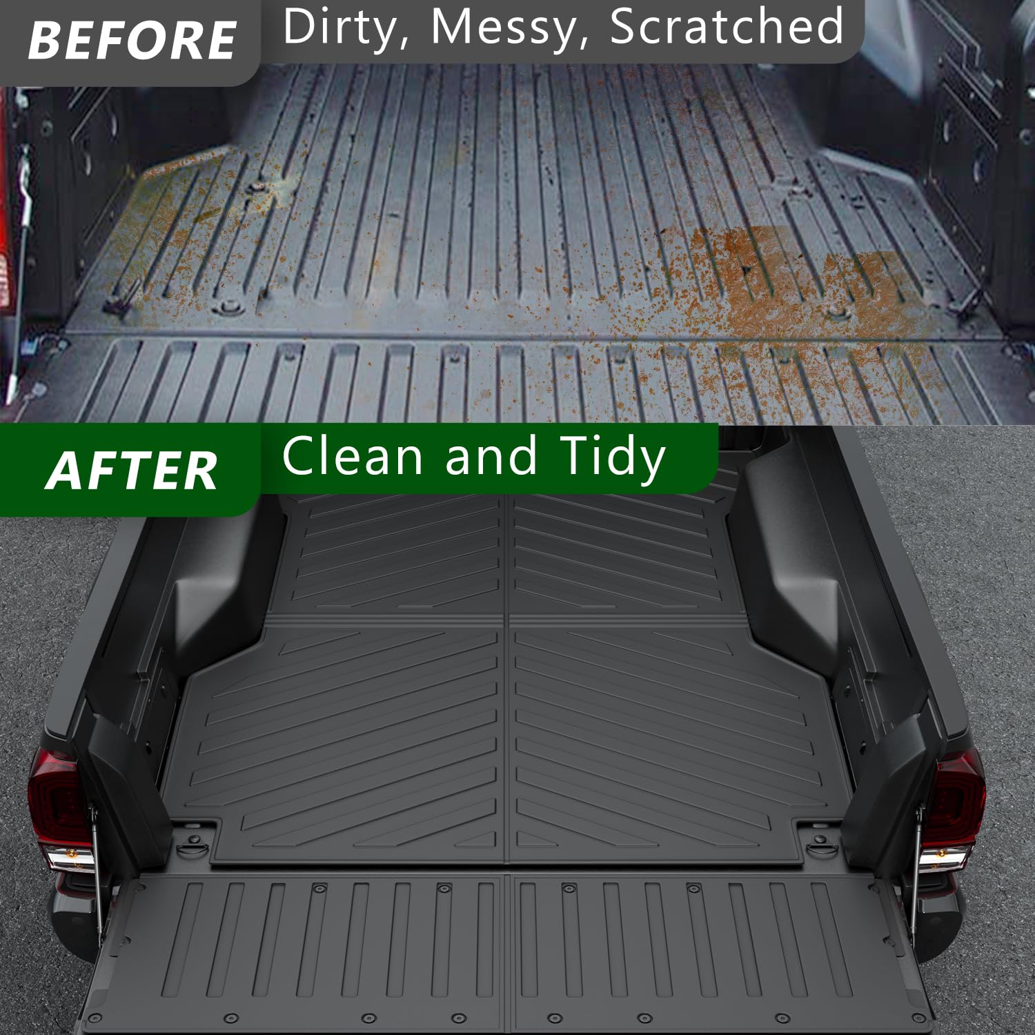 6FT Bed Mat Compatible with 2005-2023 Toyota Tacoma | Tailgate Mat & Truck Bed Liner | Durable Cargo Liner Replacement | Perfect for Hauling, Camping & Off-Road Adventures